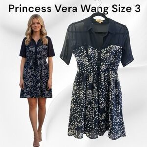 Princess Vera Wang Mini Stars Shirt Dress Size 3